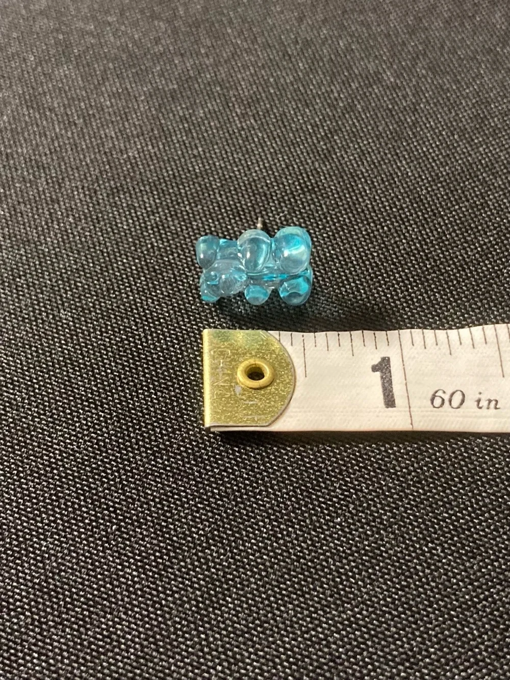 Handmade Teal Blue Transparent Gummy Bear Stud Earrings